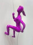 Ancizar Marin Sculptures  Ancizar Marin Sculptures  Female Climber #6 (Magenta)